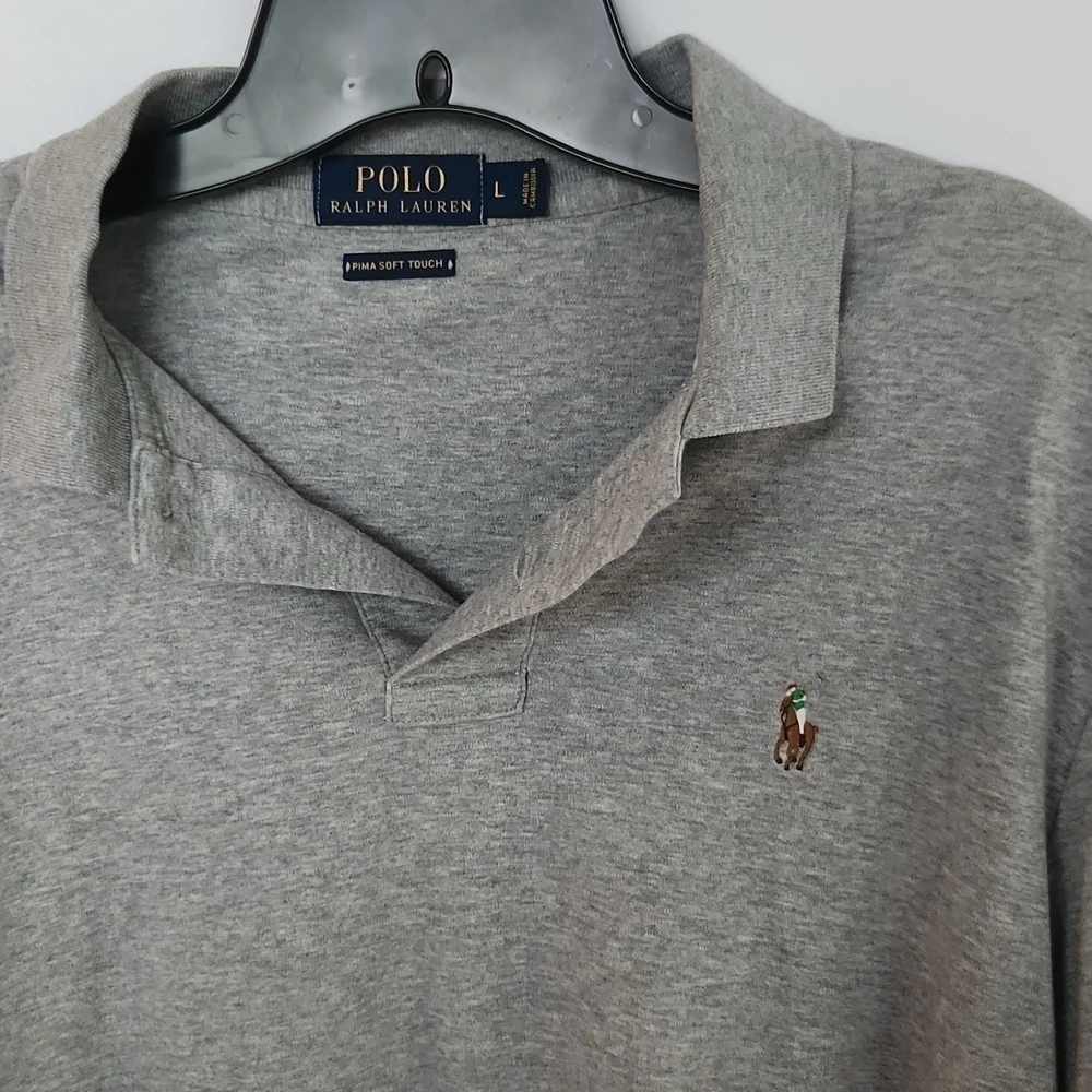 Polo Ralph Lauren Size Small  Men's Button Up polo gray. - Picture 7 of 11
